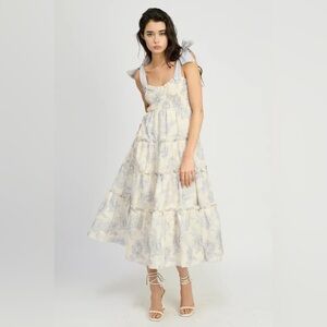 JACQUIE THE LABEL Malak Maxi Dress - Ash Blue